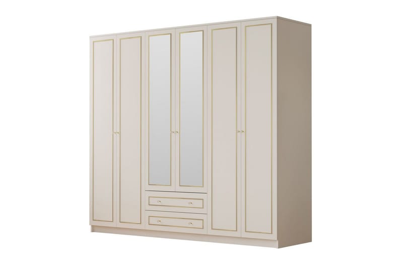 Branor Garderobesskåp 210x210 cm, Matt Hvit