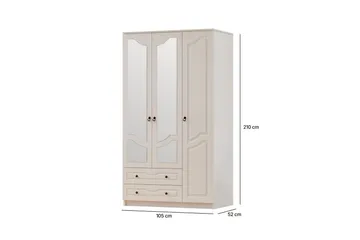 Brelin Garderobe 105x210 cm - Matt Hvit - Oppbevaring - Klesoppbevaring - Garderober & garderobesystem