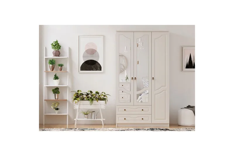 Brelin Garderobe 105x210 cm - Matt Hvit - Oppbevaring - Klesoppbevaring - Garderober & garderobesystem