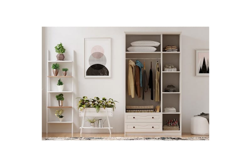Brelin Garderobe 105x210 cm - Matt Hvit - Oppbevaring - Klesoppbevaring - Garderober & garderobesystem