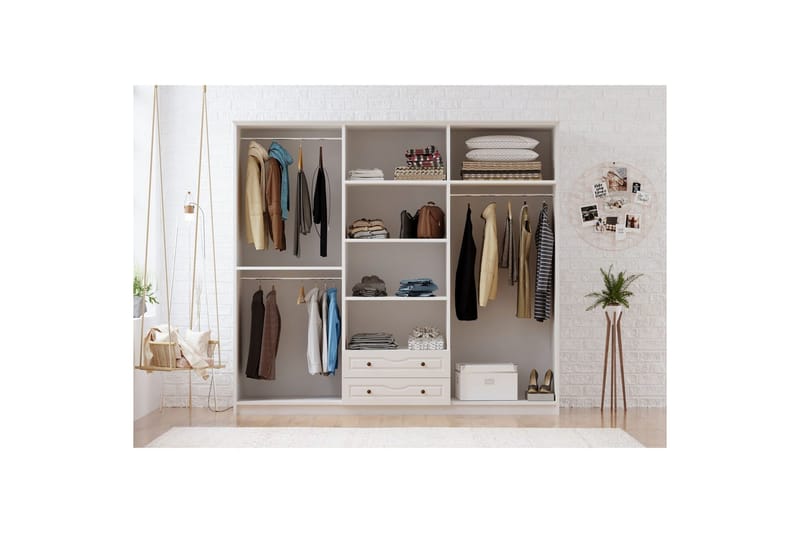 Brelin Garderobe 210x210 cm - Matt Hvit - Oppbevaring - Klesoppbevaring - Garderober & garderobesystem