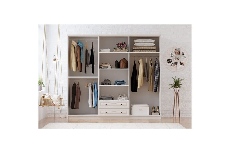 Brelin Garderobe 210x210 cm - Matt Hvit - Oppbevaring - Klesoppbevaring - Garderober & garderobesystem
