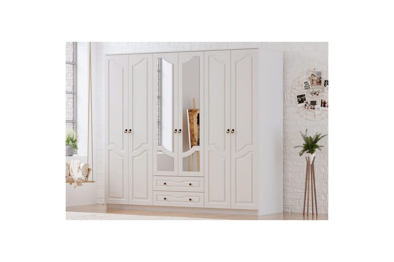 Brelin Garderobe 210x210 cm - Matt Hvit - Oppbevaring - Klesoppbevaring - Garderober & garderobesystem