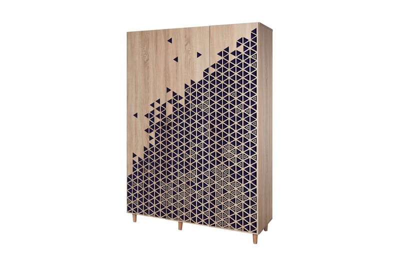 Brokind Garderobe 135 cm - Brun/Blå - Oppbevaring - Klesoppbevaring - Garderober & garderobesystem