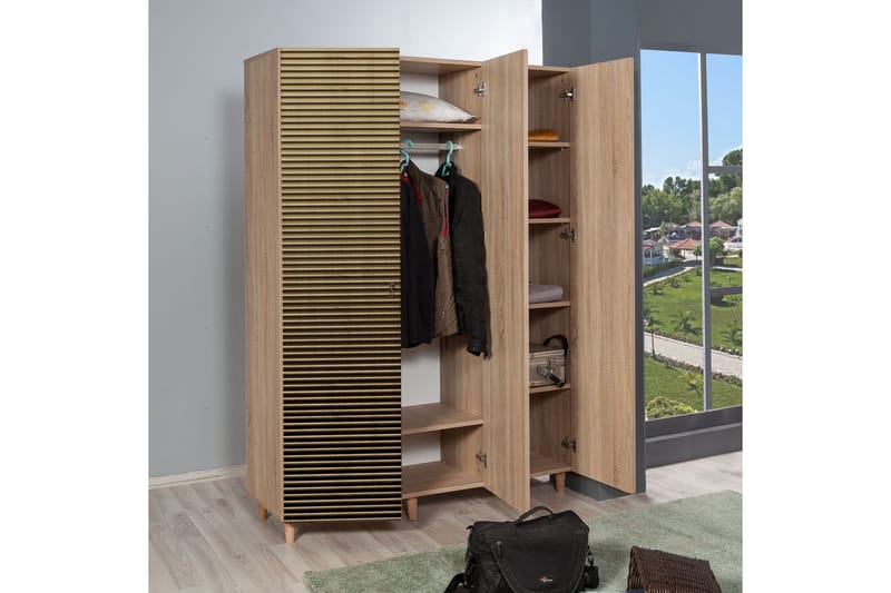Brokind Garderobe 135 cm - Brun/Eik - Oppbevaring - Klesoppbevaring - Garderober & garderobesystem