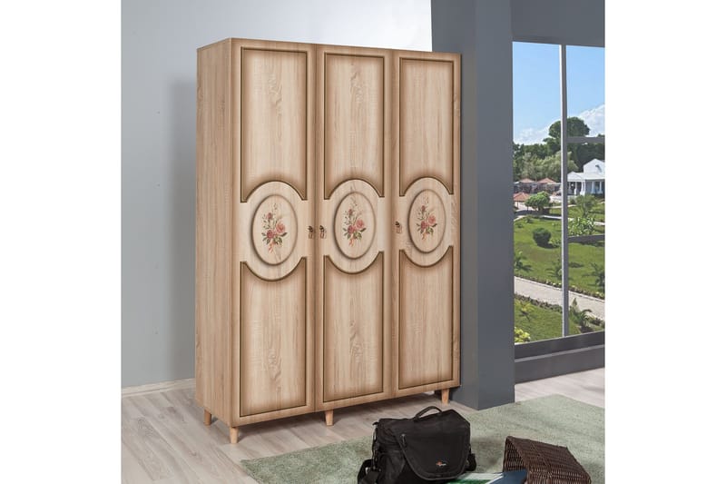 Brokind Garderobe 135 cm - Brun/Eik - Oppbevaring - Klesoppbevaring - Garderober & garderobesystem