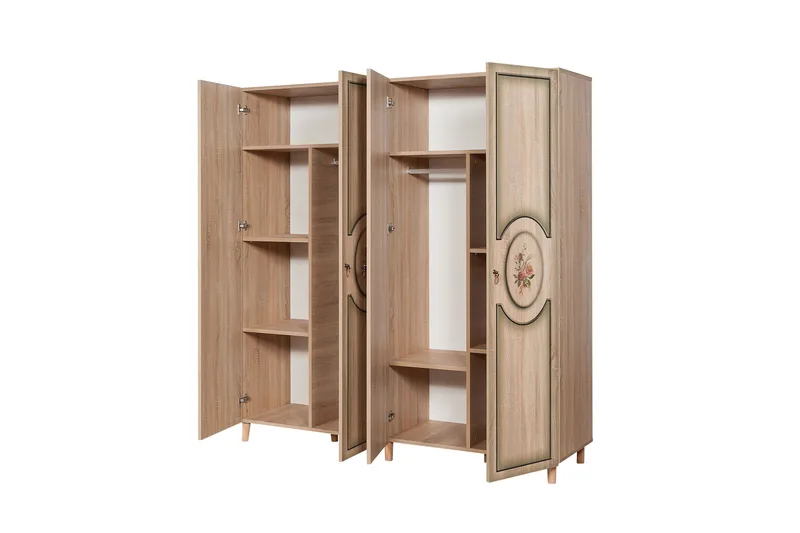 Brokind Garderobe 180 cm - Eik/Brun - Oppbevaring - Klesoppbevaring - Garderober & garderobesystem