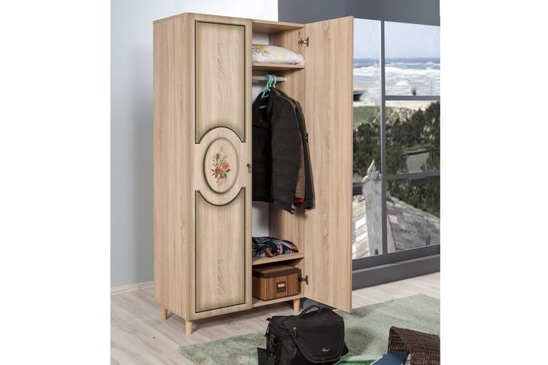 Brokind Garderobe 90 cm - Brun - Oppbevaring - Klesoppbevaring - Garderober & garderobesystem