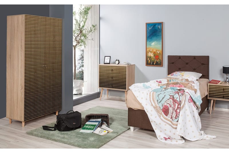 Brokind Garderobe 90 cm - Brun - Oppbevaring - Klesoppbevaring - Garderober & garderobesystem