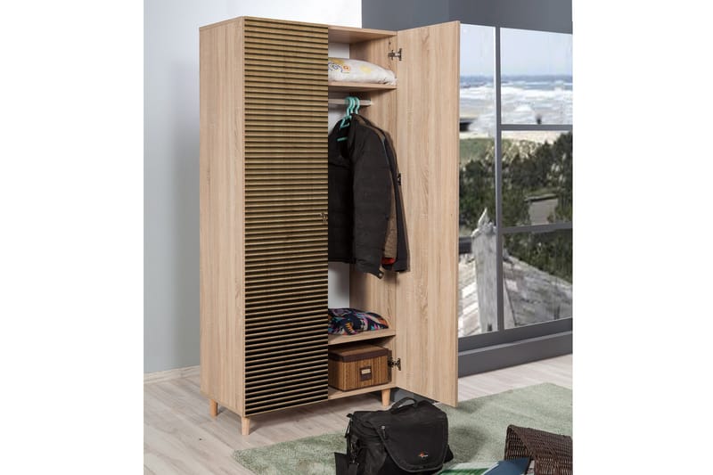 Brokind Garderobe 90 cm - Brun - Oppbevaring - Klesoppbevaring - Garderober & garderobesystem