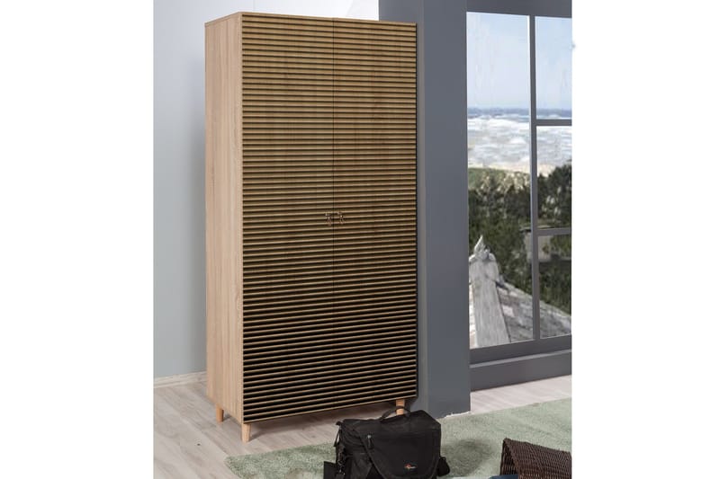 Brokind Garderobe 90 cm - Brun - Oppbevaring - Klesoppbevaring - Garderober & garderobesystem