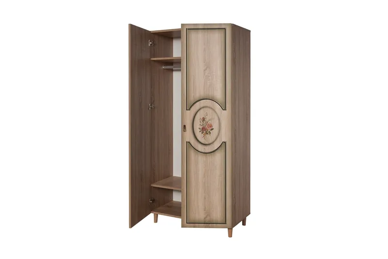 Brokind Garderobe 90 cm - Brun - Oppbevaring - Klesoppbevaring - Garderober & garderobesystem