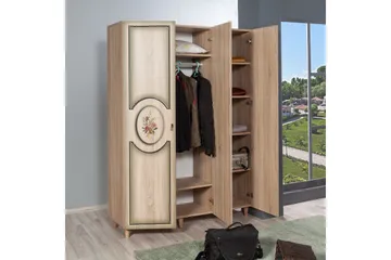 Brokind Garderobeskap 135 cm i Tre - Beige - Oppbevaring - Klesoppbevaring - Garderober & garderobesystem