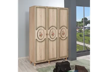 Brokind Garderobeskap 135 cm i Tre - Beige - Oppbevaring - Klesoppbevaring - Garderober & garderobesystem