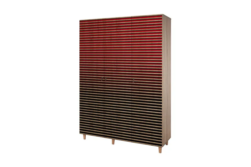 Brokind Garderobeskap 135 cm i Tre, Rød