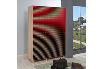 Brokind Garderobeskap 135 cm i Tre - Rød - Oppbevaring - Klesoppbevaring - Garderober & garderobesystem