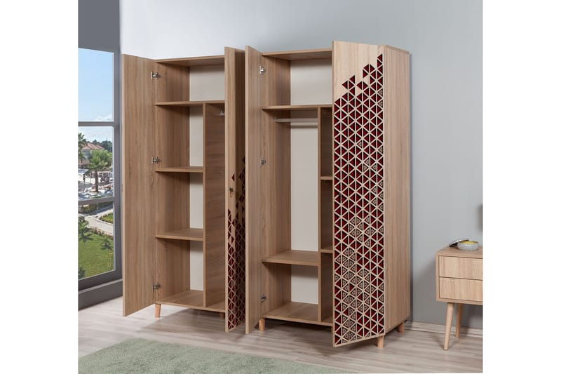Brokind Garderobeskap 180 cm i Mørkt Tre - Brun - Oppbevaring - Klesoppbevaring - Garderober & garderobesystem
