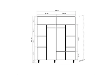 Brokind Garderobeskap 180 cm i Tre - Beige - Oppbevaring - Klesoppbevaring - Garderober & garderobesystem