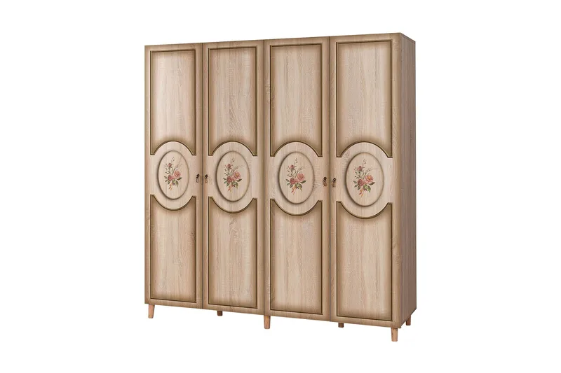 Brokind Garderobeskap 180 cm i Tre, Beige