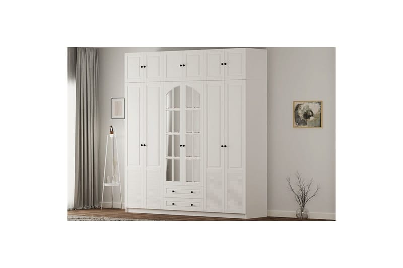 Bronte Garderobesskåp 210x210 cm - Matt Hvit - Oppbevaring - Klesoppbevaring - Garderober & garderobesystem - Garderobeskap & klesskap