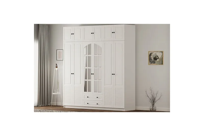 Bronte Garderobesskåp 210x240 cm - Matt Hvit - Oppbevaring - Klesoppbevaring - Garderober & garderobesystem - Garderobeskap & klesskap