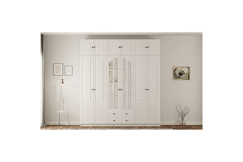 Bronte Garderobesskåp 210x240 cm - Matt Hvit - Oppbevaring - Klesoppbevaring - Garderober & garderobesystem - Garderobeskap & klesskap