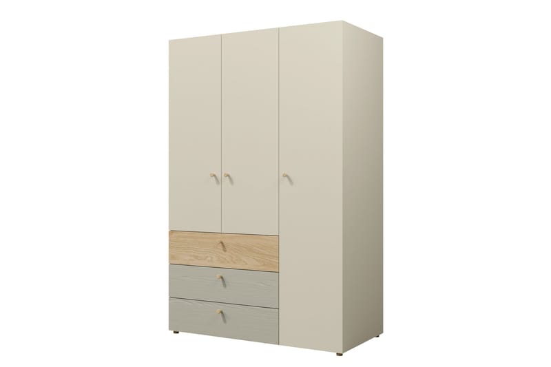 Buhan Garderobeskap 120x185 cm - Beige / Brun - Oppbevaring - Klesoppbevaring - Garderober & garderobesystem