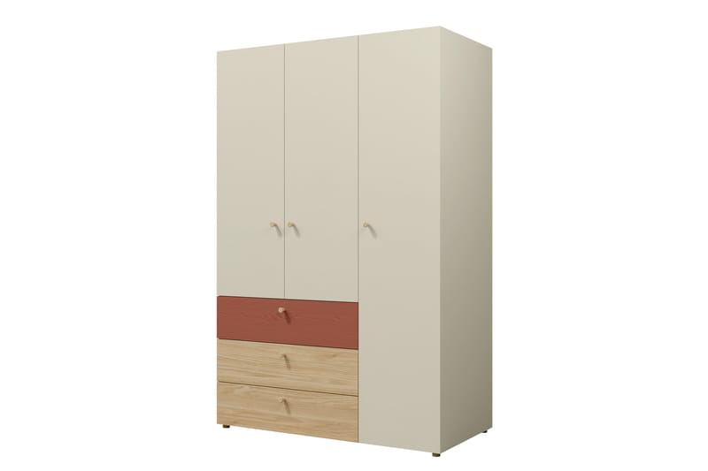 Buhan Garderobeskap 120x185 cm - Beige / Brun - Oppbevaring - Klesoppbevaring - Garderober & garderobesystem