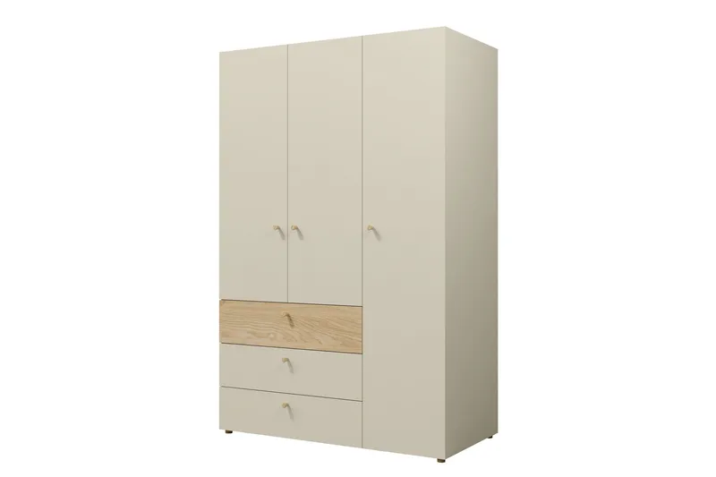 Buhan Garderobeskap 120x185 cm, Beige / Brun