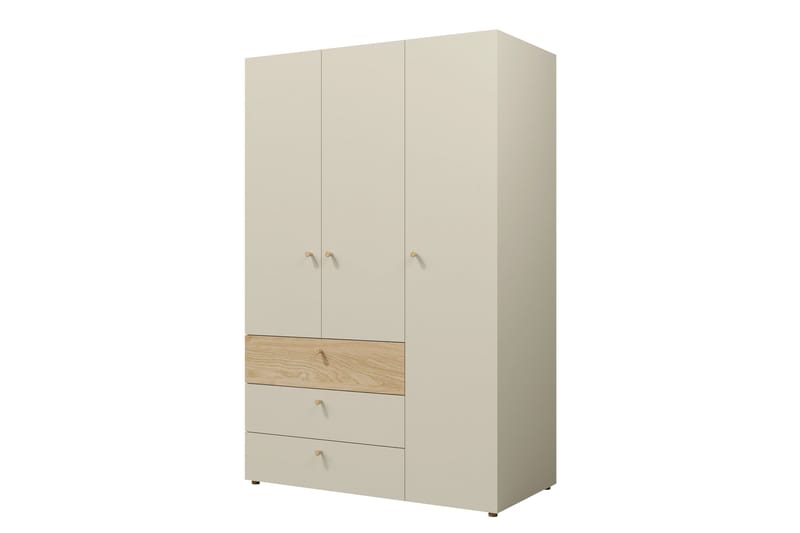 Buhan Garderobeskap 120x185 cm, Beige / Brun