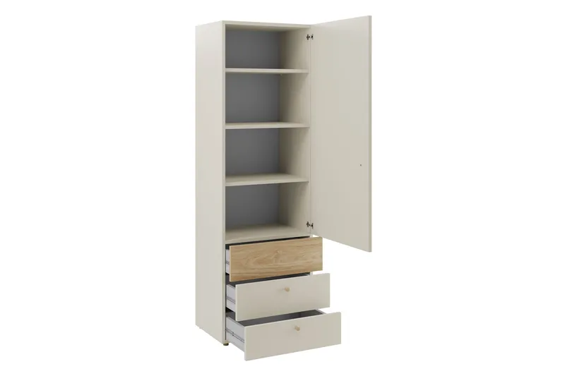 Buhan Garderobeskap 60x185 cm - Beige / Brun - Oppbevaring - Klesoppbevaring - Garderober & garderobesystem