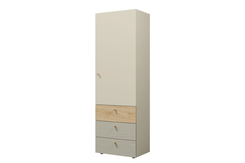 Buhan Garderobeskap 60x185 cm - Beige / Brun - Oppbevaring - Klesoppbevaring - Garderober & garderobesystem