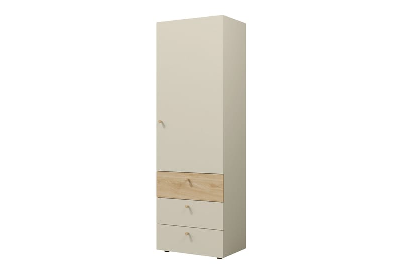 Buhan Garderobeskap 60x185 cm - Beige / Brun - Oppbevaring - Klesoppbevaring - Garderober & garderobesystem