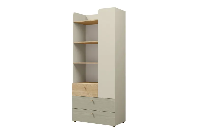 Buhan Garderobeskap 80x185 cm - Beige / Brun - Oppbevaring - Klesoppbevaring - Garderober & garderobesystem