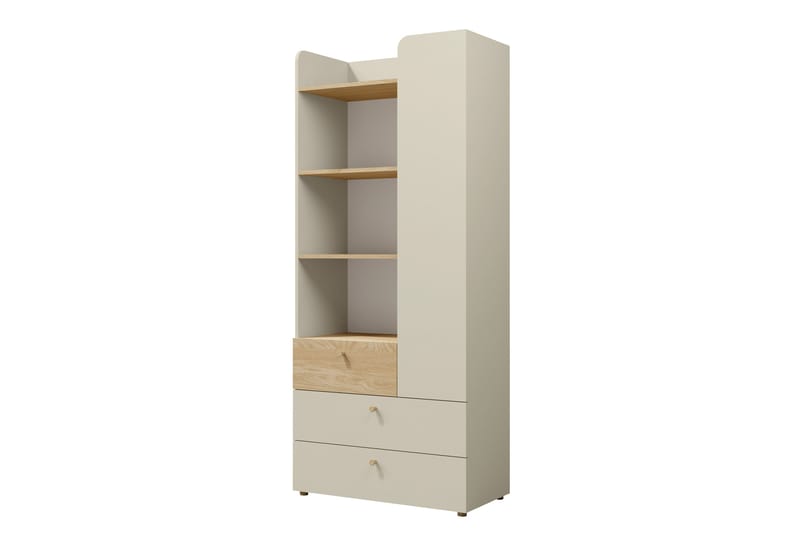Buhan Garderobeskap 80x185 cm - Beige / Brun - Oppbevaring - Klesoppbevaring - Garderober & garderobesystem