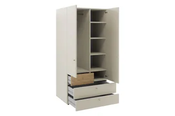 Buhan Garderobeskap 90x185 cm - Beige / Brun - Oppbevaring - Klesoppbevaring - Garderober & garderobesystem