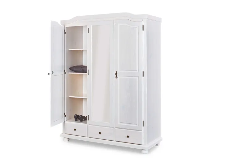 Cabell Garderobe 150 cm - Tre/Hvit - Oppbevaring - Klesoppbevaring - Garderober & garderobesystem