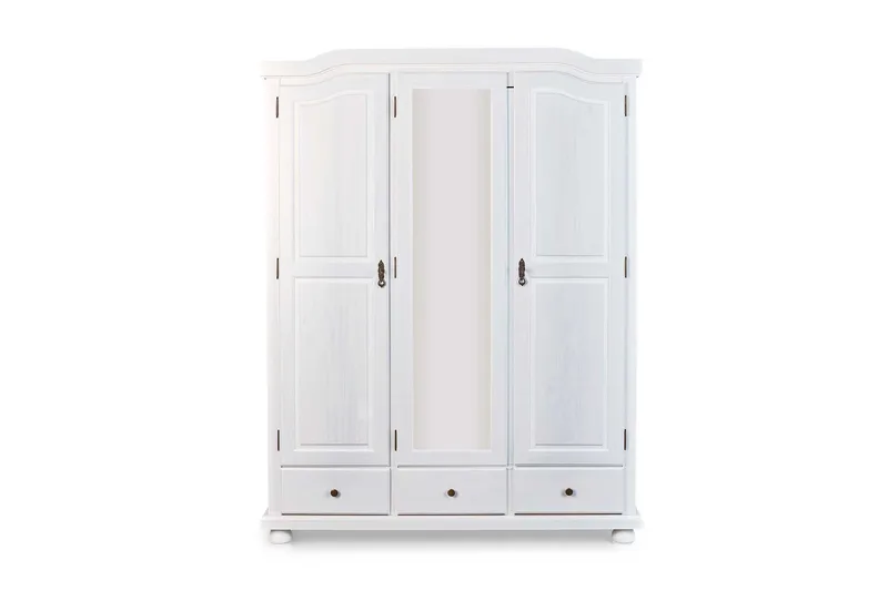 Cabell Garderobe 150 cm, Tre/Hvit