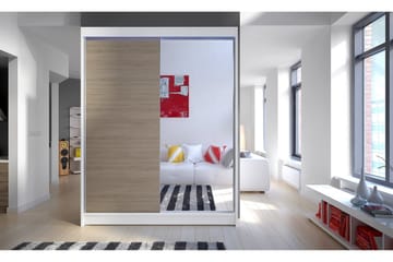 Camino Garderobe 150x58x200 cm - Beige / Hvit - Oppbevaring - Klesoppbevaring - Garderober & garderobesystem