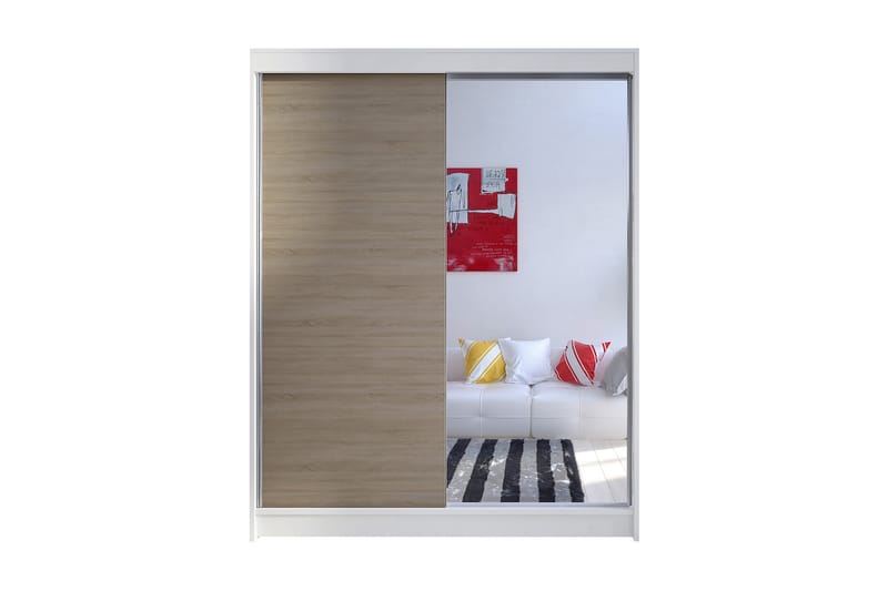 Camino Garderobe 150x58x200 cm - Beige/Hvit - Oppbevaring - Klesoppbevaring - Garderober & garderobesystem
