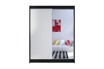 Camino Garderobe 150x58x200 cm LED-belysning