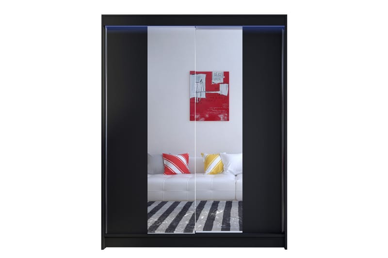 Camino Garderobe 150x58x200 cm - Svart / Hvit - Oppbevaring - Klesoppbevaring - Garderober & garderobesystem