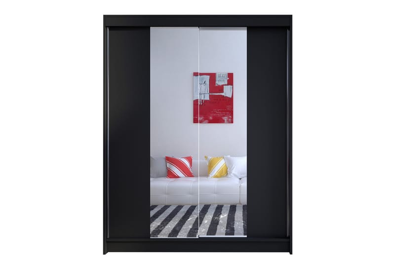 Camino Garderobe 150x58x200 cm - Svart/Hvit - Oppbevaring - Klesoppbevaring - Garderober & garderobesystem