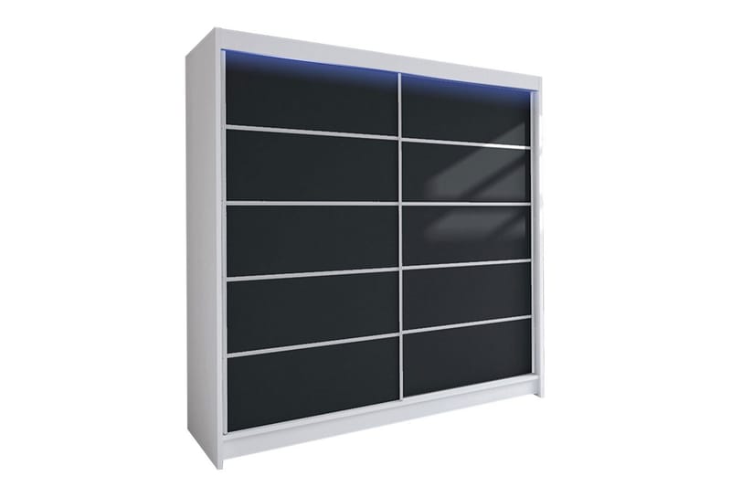 Svart/Hvit Canderbury Garderobe 180x215 cm