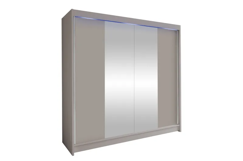 Canderbury Garderobe Med Speil 180x215 cm, Beige