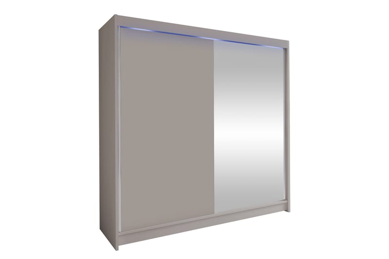 Canderbury Garderobe Med Speil 180x215 cm - Beige - Oppbevaring - Klesoppbevaring - Garderober & garderobesystem