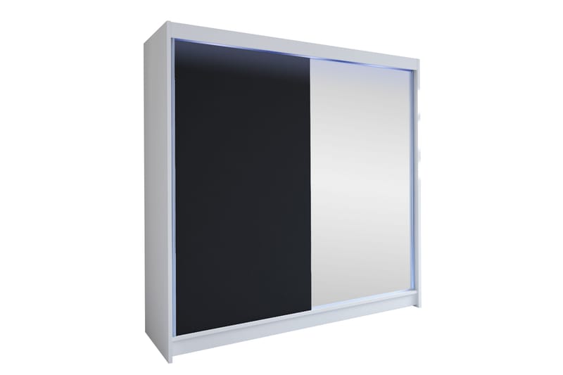 Canderbury Garderobe Med Speil 180x215 cm - Blå - Oppbevaring - Klesoppbevaring - Garderober & garderobesystem