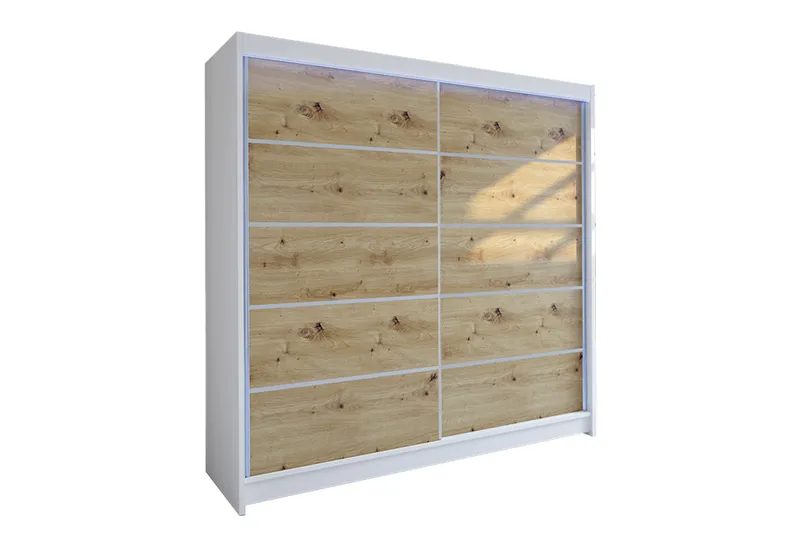 Canderbury Klesskap 180 cm i Malt Tre, Brun