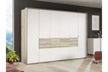 Capira Garderobe i Tre - Hvit|Beige - Oppbevaring - Klesoppbevaring - Garderober & garderobesystem
