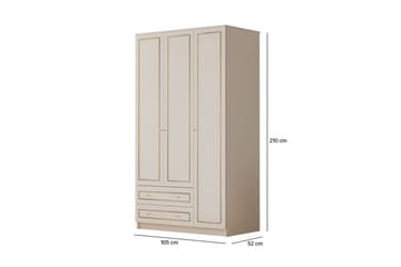 Carvo Garderobe 105x210 cm - Matt Hvit - Oppbevaring - Klesoppbevaring - Garderober & garderobesystem